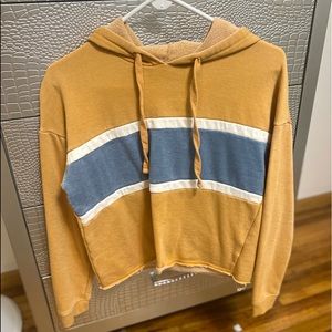 Cropped Yellow & Blue Sweatshirt